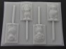 252sp Purple Dinosaur and Friend Chocolate or Hard Candy Lollipop Mold